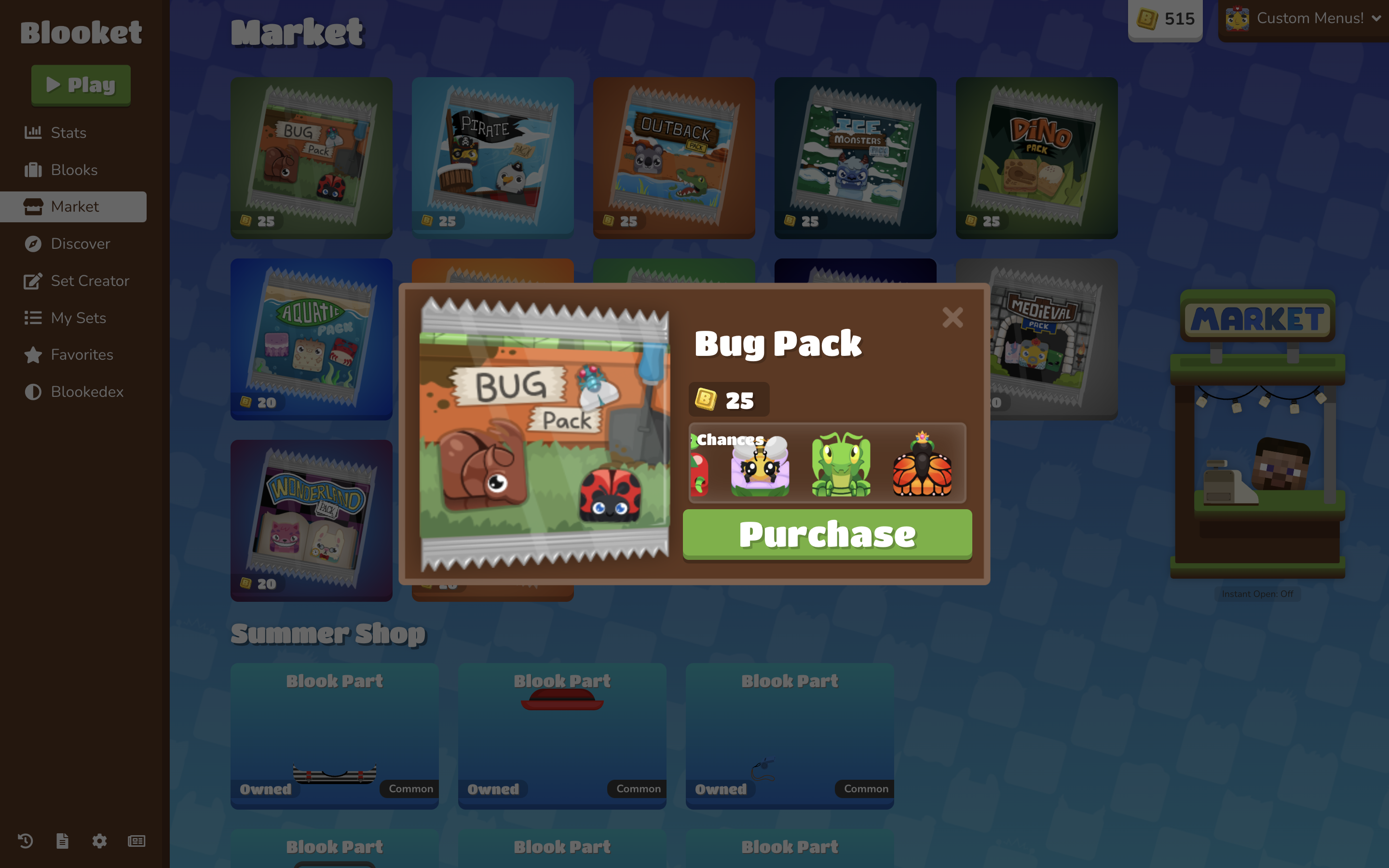 Blooket Menus Example